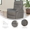 Flash Furniture HERCULES Series Gray LeatherSoft Remote Powered Lift Recliner for Elderly CH-US-153062L-GY-LEA-GG - alternate 5